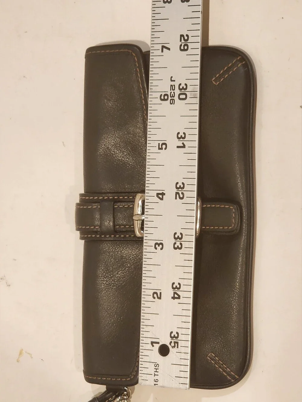 Coach Soho Black Leather Buckle Wristlet Clutch Y2k Small Purse